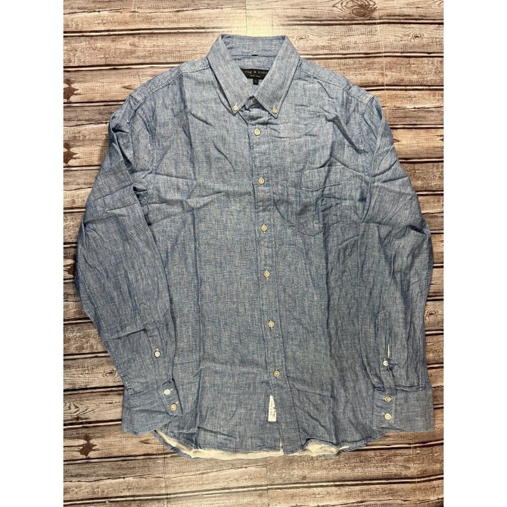 RAG & BONE classic fit beach Shirt size M color Blue NWOT